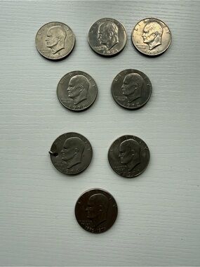 Ike Eisenhower Dollar Coin Lot 1971 1972 1974 1976 1978